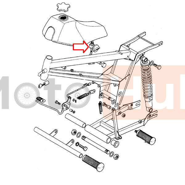 Fuel cock tomos bt50. atx50 m12x1 mm omg