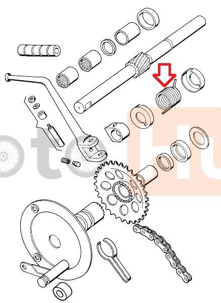 Kick starter spring tomos a3