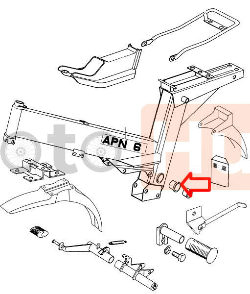 Bush swing arm tomos apn fat  dia 24x32x25 mm