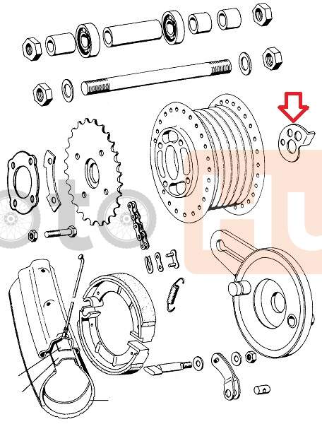 Chain tensioner tomos a3. a35. a5