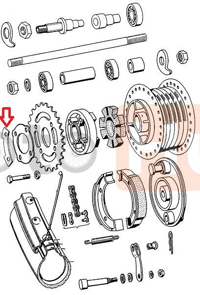 Sprocket fuse tomos a3. a35. apn two-piece