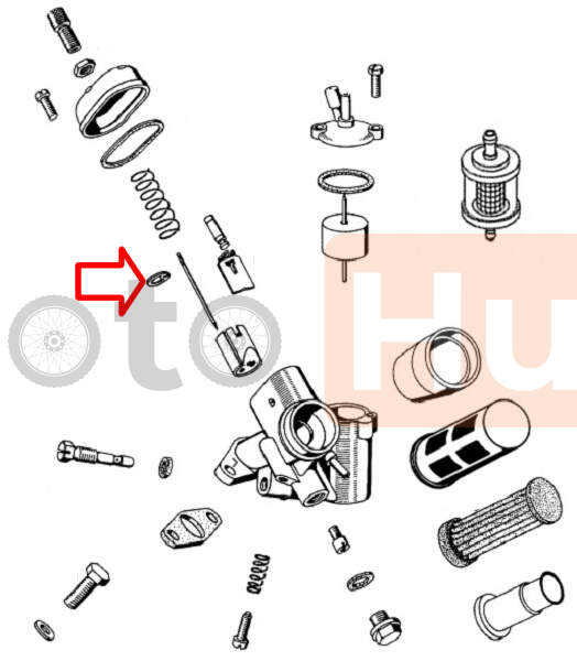 Circlip needle carburettor tomos apn bing