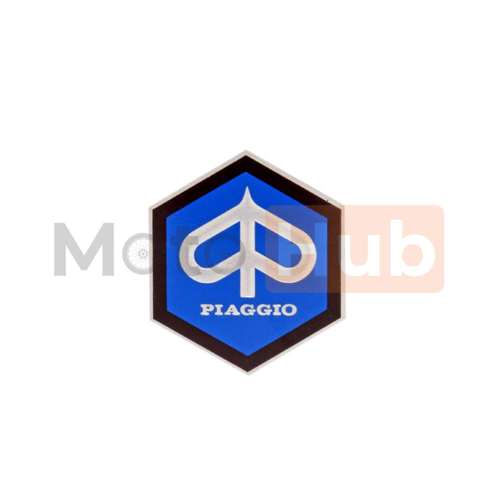 Hexagonal emblem for front shield Piaggio 42mm 152290 Rms