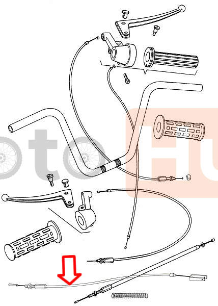 Cable rear brake tomos t12