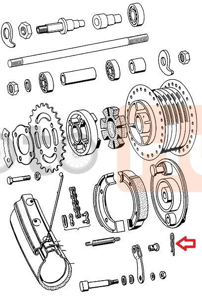 Protective spring nipple rear brake tomos apn