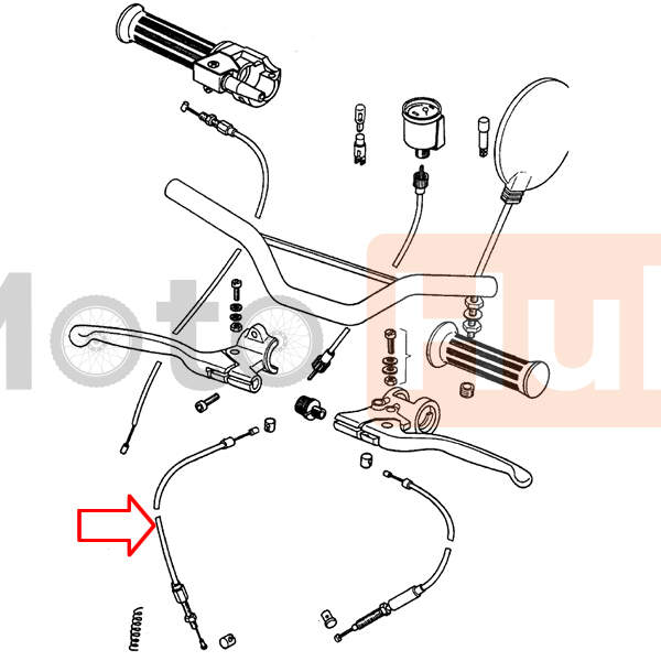 Cable front brake tomos atx