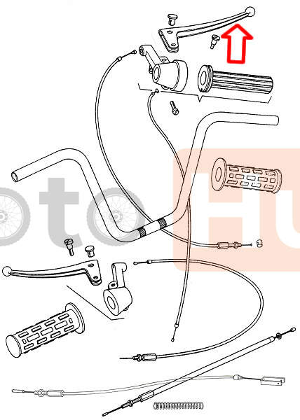 Brake lever tomos a3.apn right