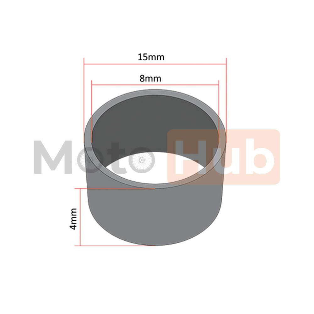 Distance ring centre stand Tomos APN dia 8x15x4 mm