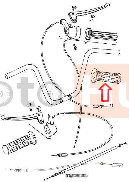 Grip right hand de lux tomos