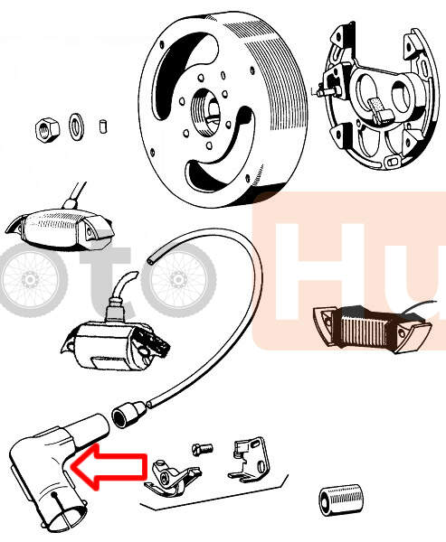 Spark plug cap tomos metal (tesla)