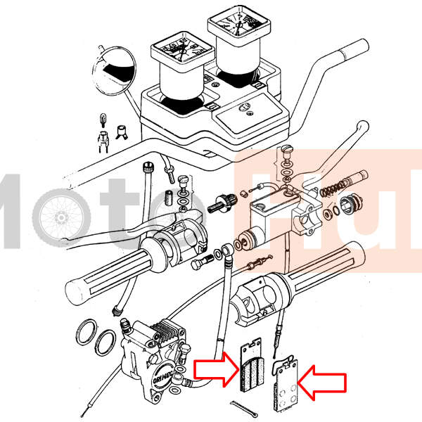 Brake pads rms tomos bt. ctx