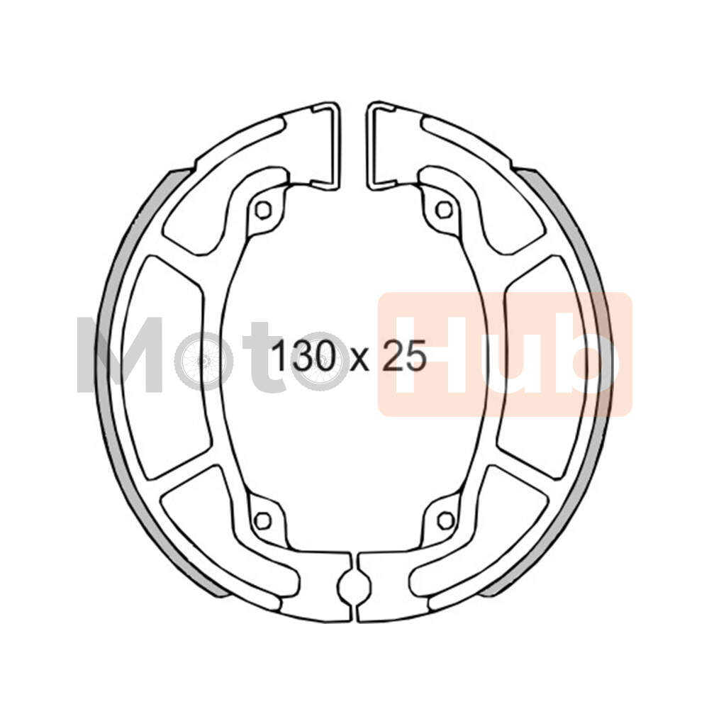 Brake shoes SH125,150cc (125x25) Rms