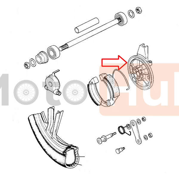 Brake plate tomos a3. a35. a5 ( dia 110 mm)