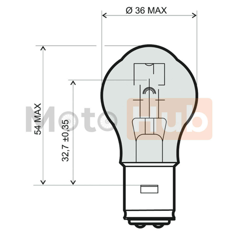 Sijalica 12V 45/40W BA20D RMS