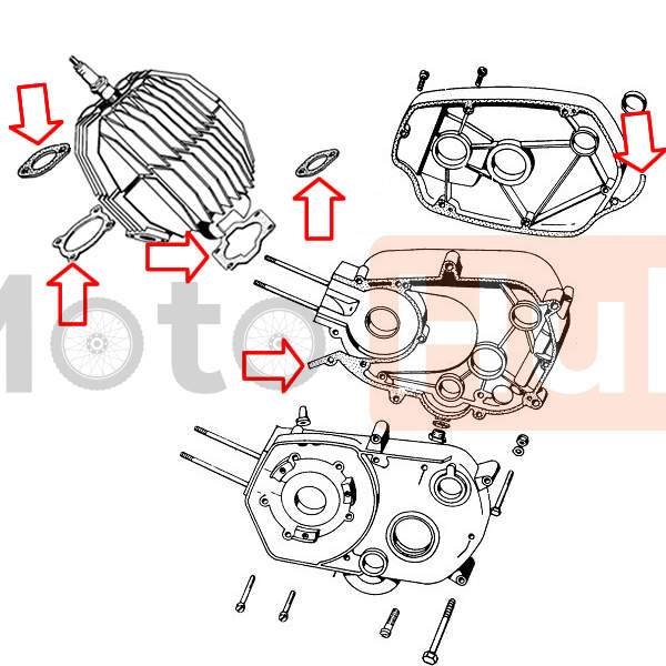 Gasket set tomos bt