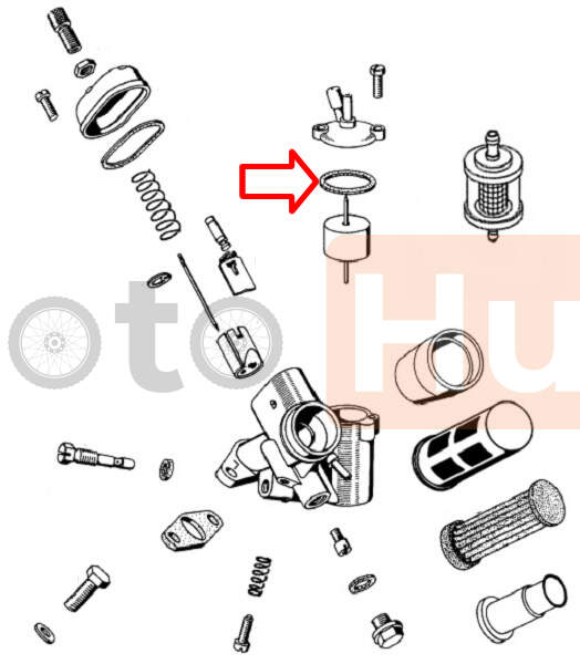 Gasket cover float tomos apn bing