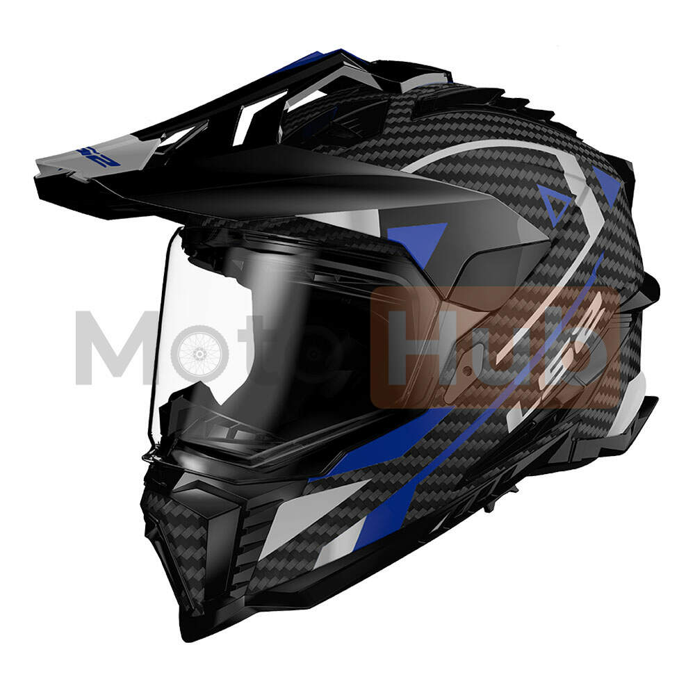 Kaciga LS2 Cross MX701 EXPLORER CARBON ADVENTURE karbon plavo bela XL