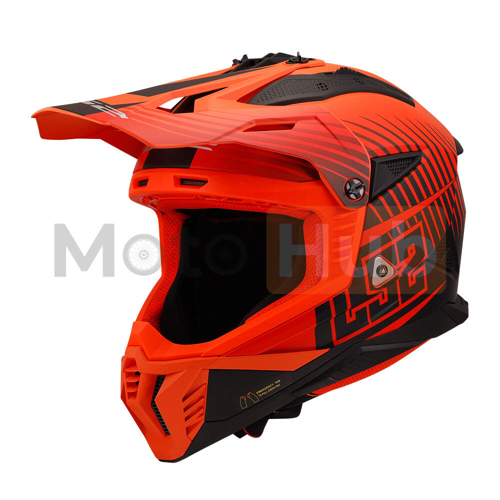 Kaciga LS2 Cross MX708 FAST II DUCK narandzasto crvena L