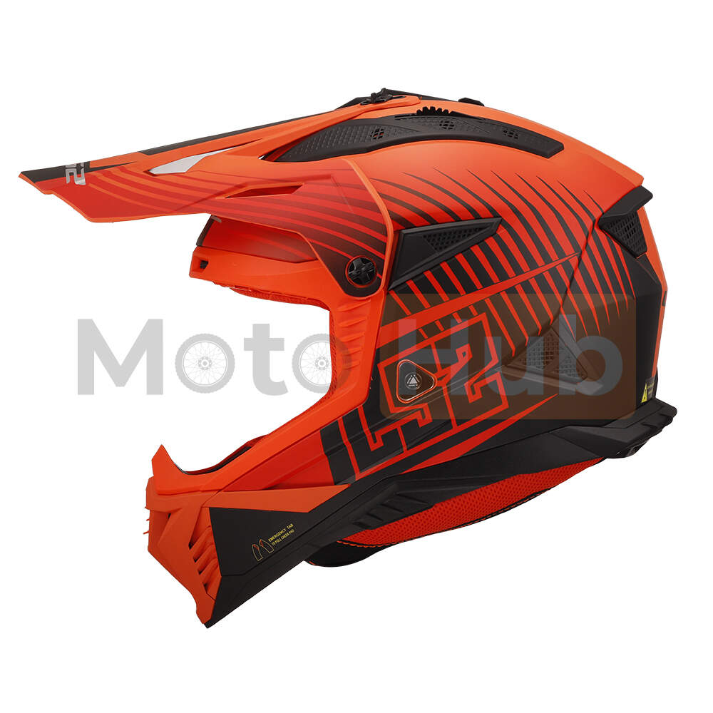 Kaciga ls2 cross mx708 fast ii duck narandzasto crvena xl