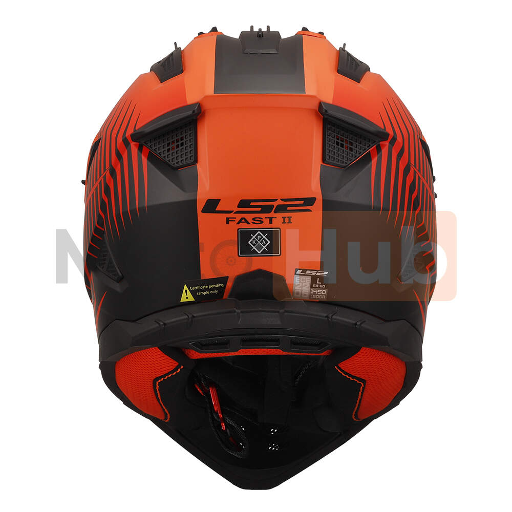 Kaciga ls2 cross mx708 fast ii duck narandzasto crvena xl