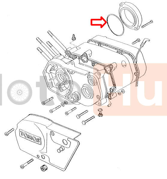 Seal ring cover clutch tomos apn6 s