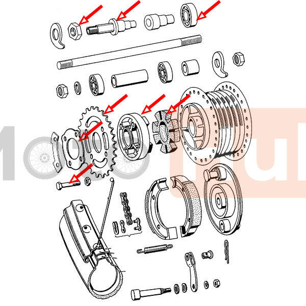 Wheel hub clutch tomos apn cpl 32 teeth