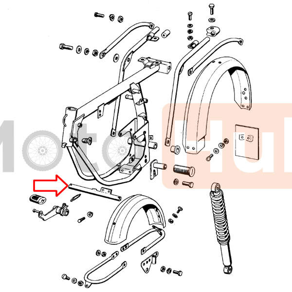 Supporting tube tomos t14. t15. e90