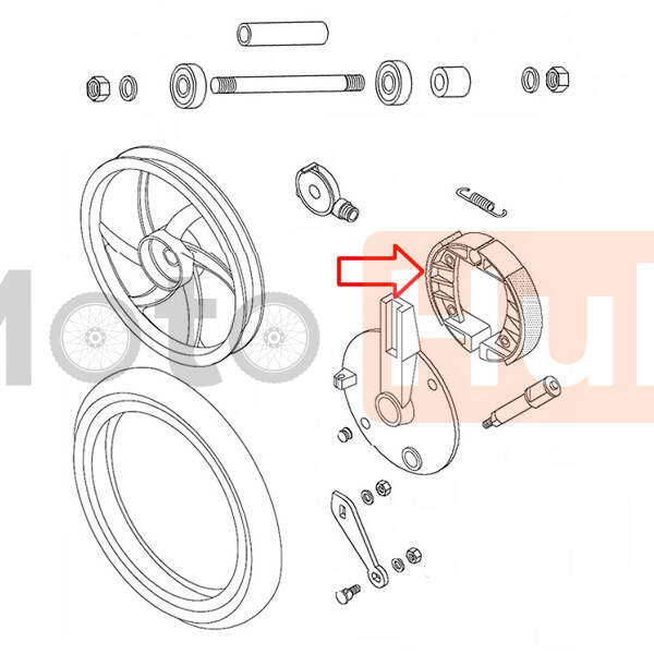 Brake shoes sprint,targa,apn6 casted wheel tw