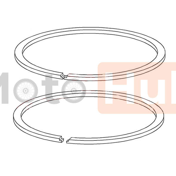 Piston ring 41x1.5mm ds tomos