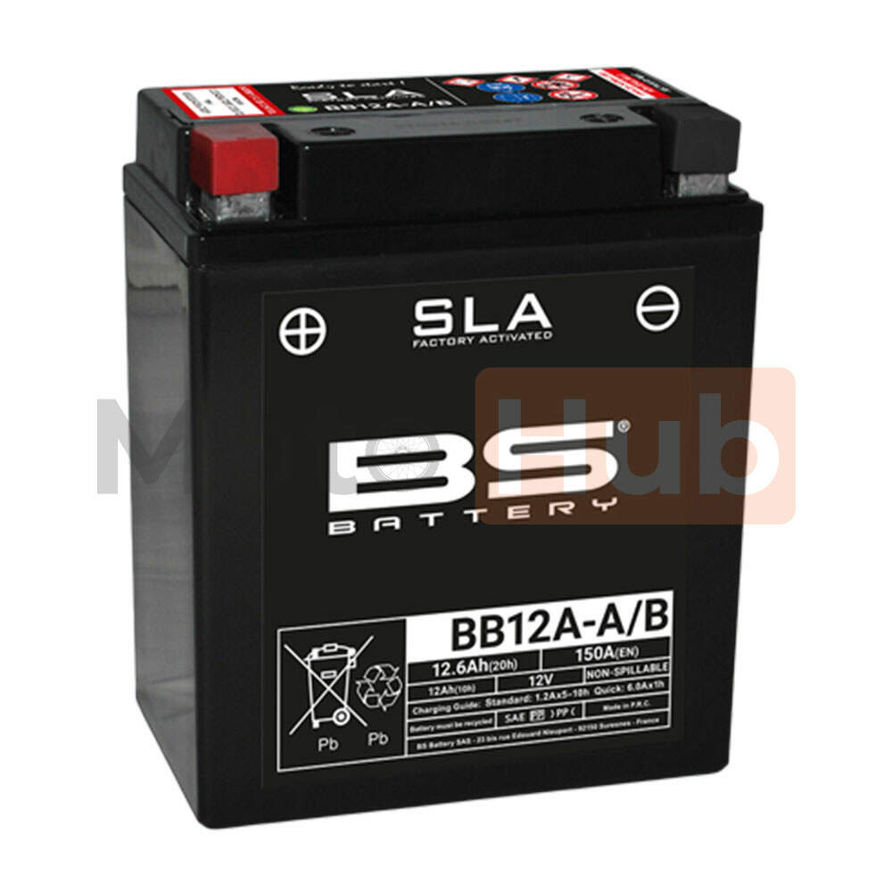 Akumulator BS 12V 12Ah SLA BB12A-A2-FA levi plus (134x80x160) 165A