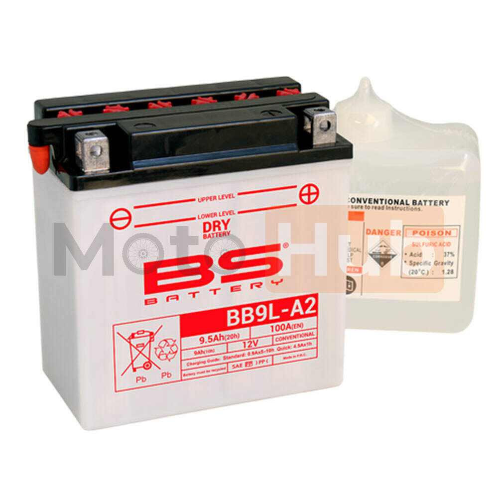 Akumulator BS 12V 9Ah sa kiselinom BB9L-A2 desni plus (135x75x139) 100A