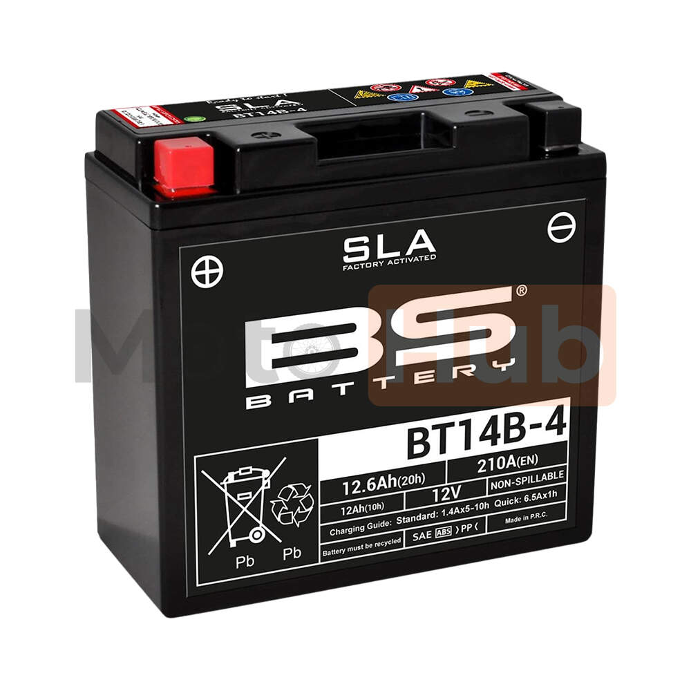 Akumulator BS 12V 12Ah BT14B-4-FA levi plus (150x69x145) 210A