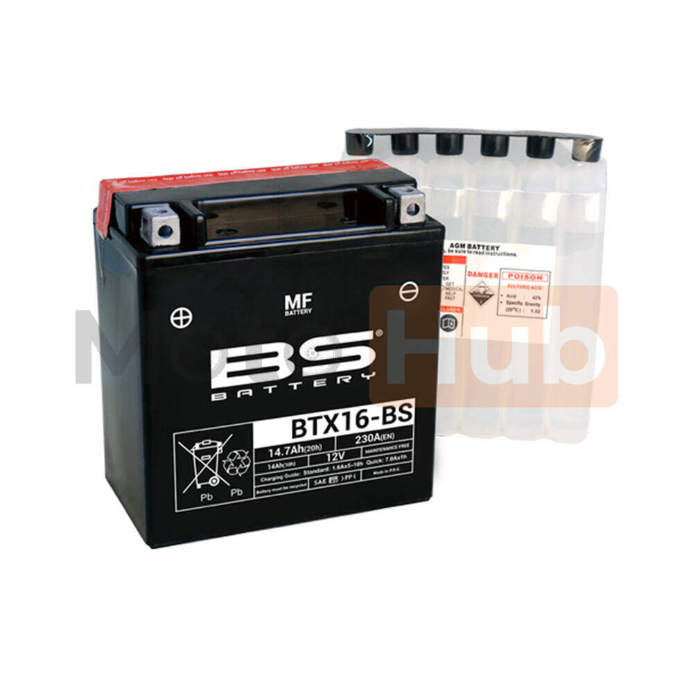 Akumulator BS 12V 14Ah gel BTX16-BS levi plus (150x87x161) 230A