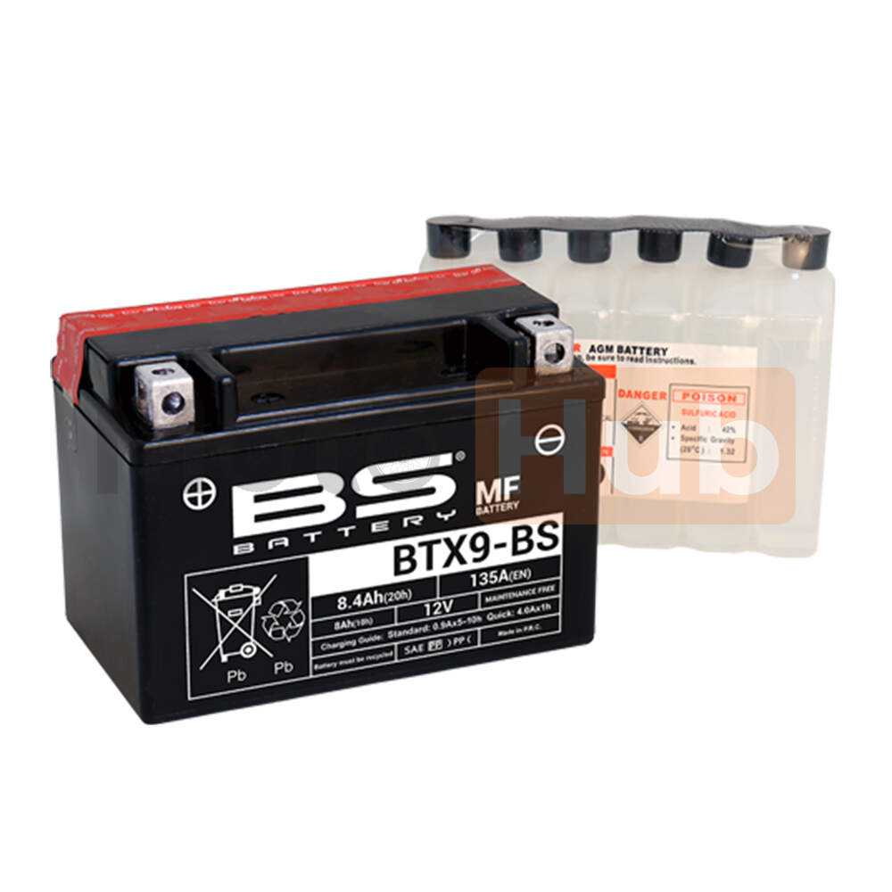 Akumulator BS 12V 8Ah gel BTX9-BS levi plus (150x87x105) 120A