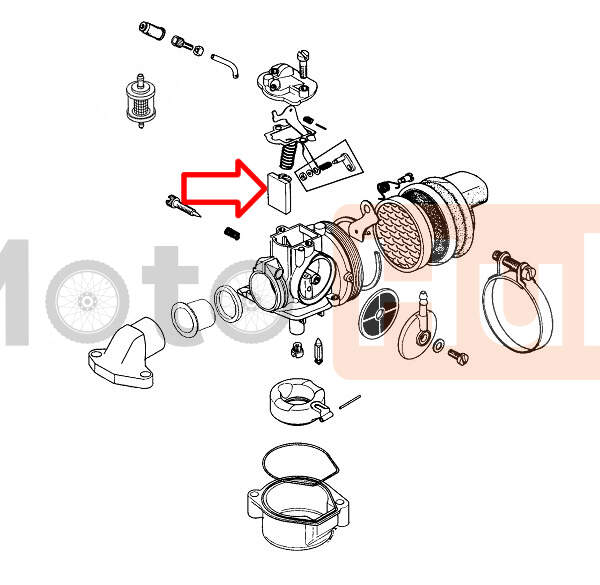 Throttle valve carburettor tomos dellorto or