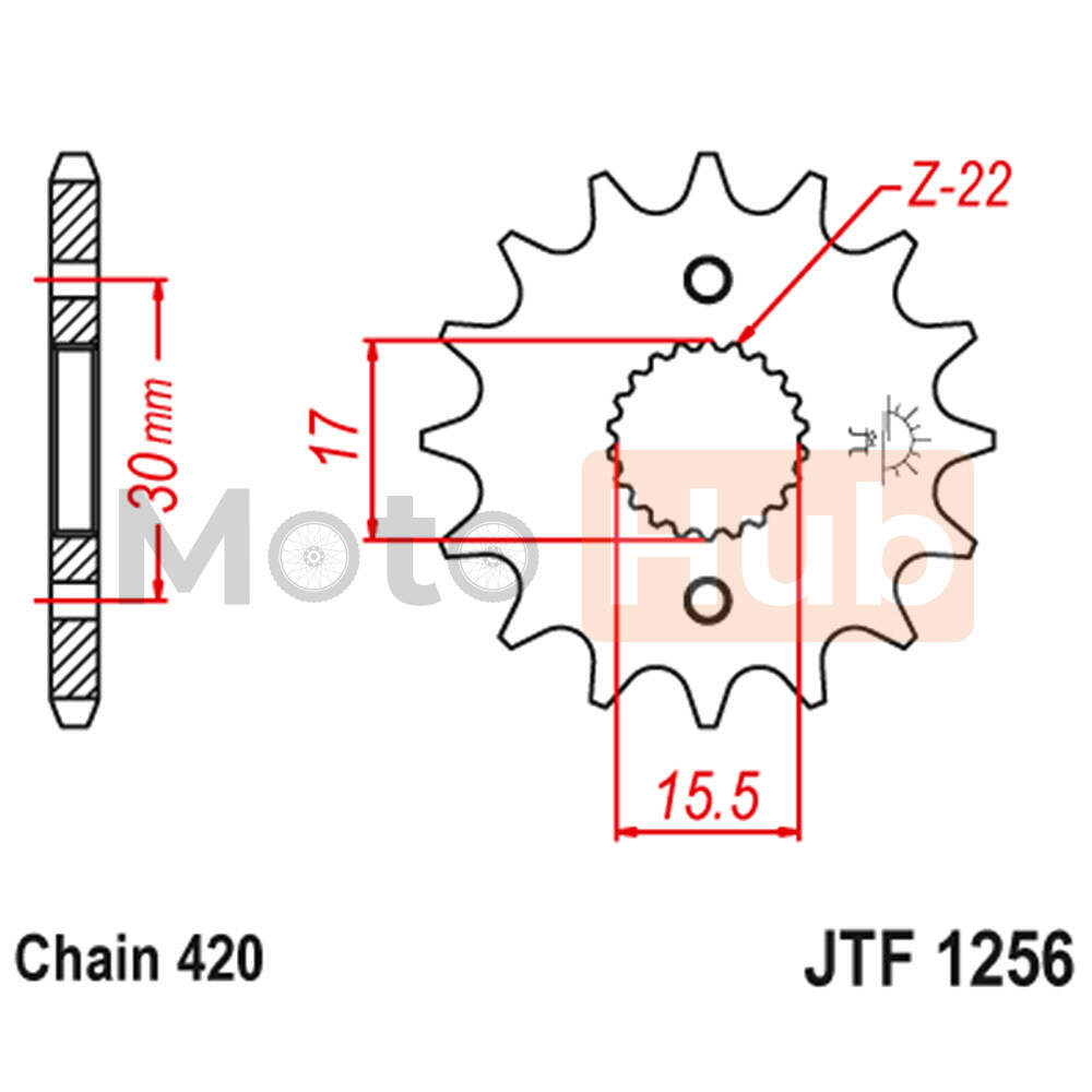 Lancanik prednji JT JTF1256-16 (420)16 zuba