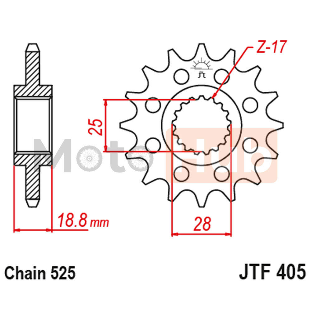 Lancanik prednji JT JTF405-20 (525) 20 zuba