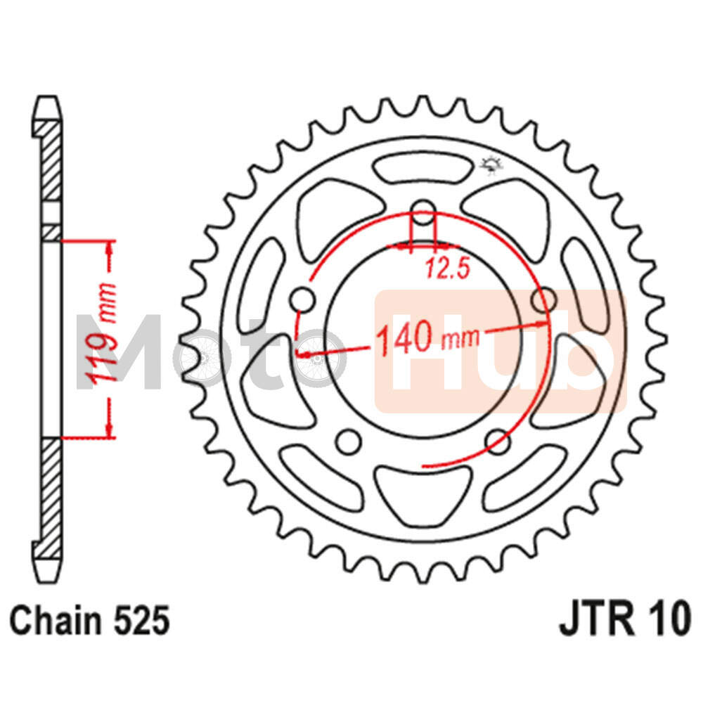 Lancanik zadnji JT  JTR10-44 (525) 44 zuba