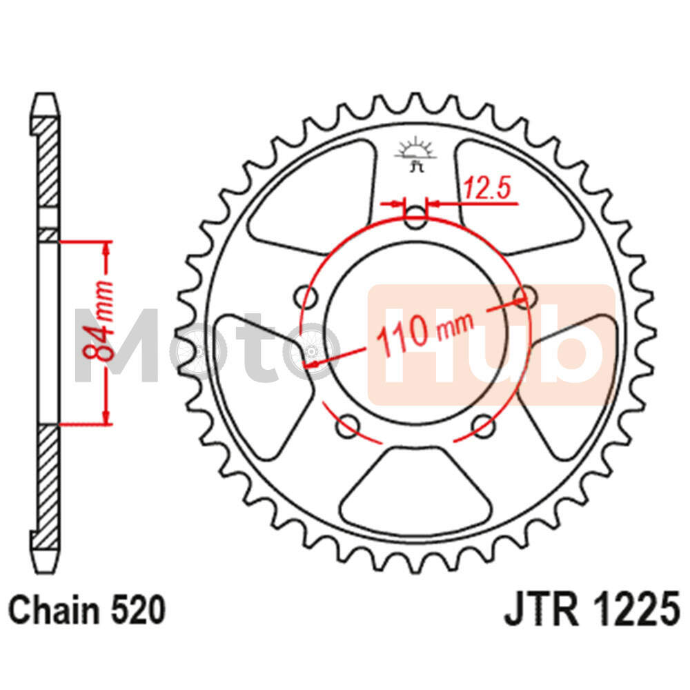 Lancanik zadnji JT  JTR1225-41 (520) 41 zub