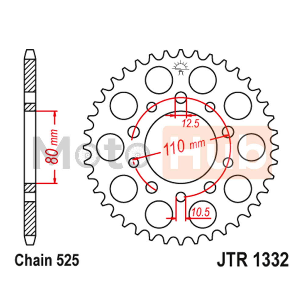 Lancanik zadnji JT JTR1332-41 (525) 41 zuba