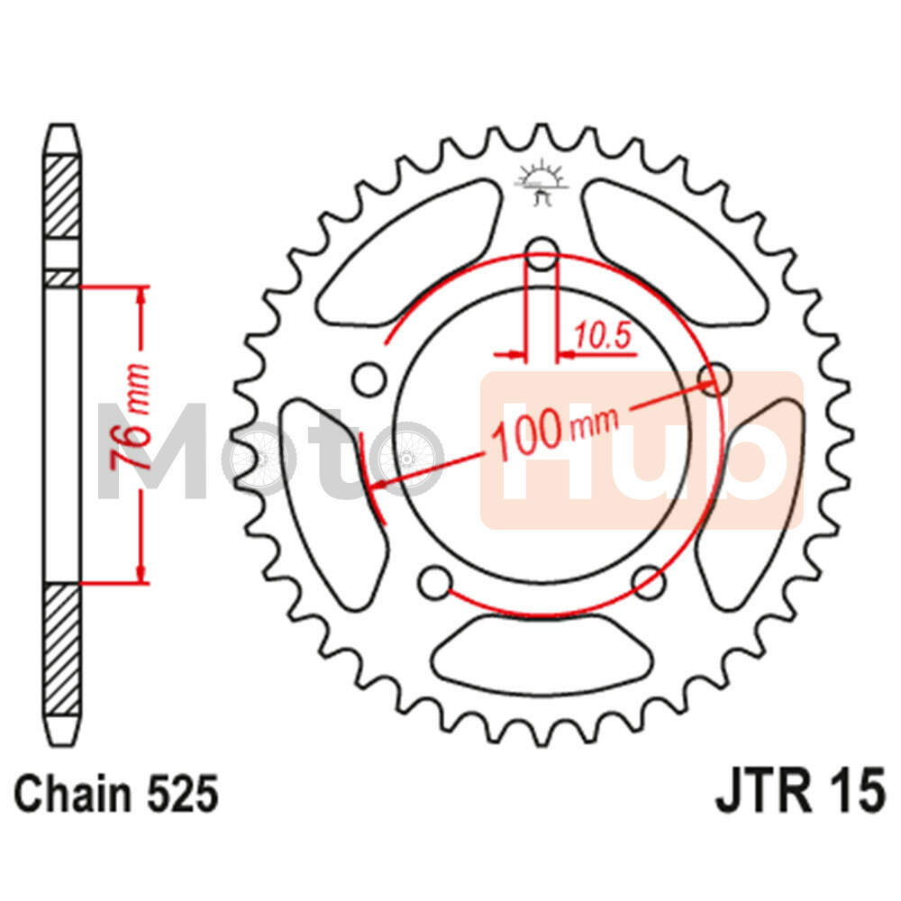 Lancanik zadnji JT  JTR15-43  (525) 43 zuba