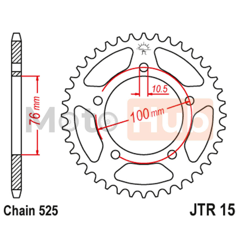 Lancanik zadnji JT  JTR15-44  (525) 44 zuba