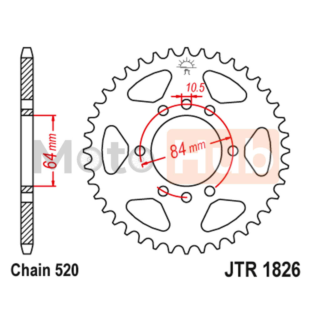 Lancanik zadnji JT  JTR1826-40 (520)40 zuba