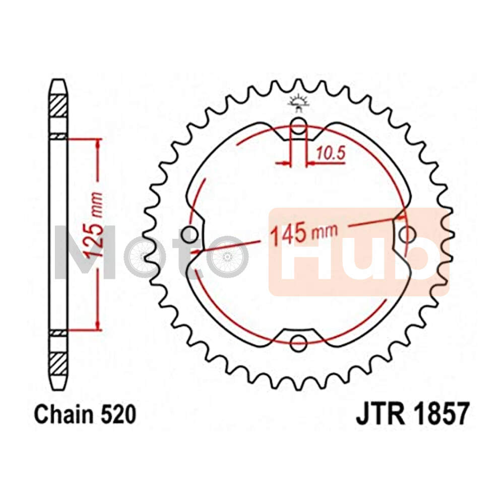 Lancanik zadnji JT  JTR1857-38 (520) 38 zuba