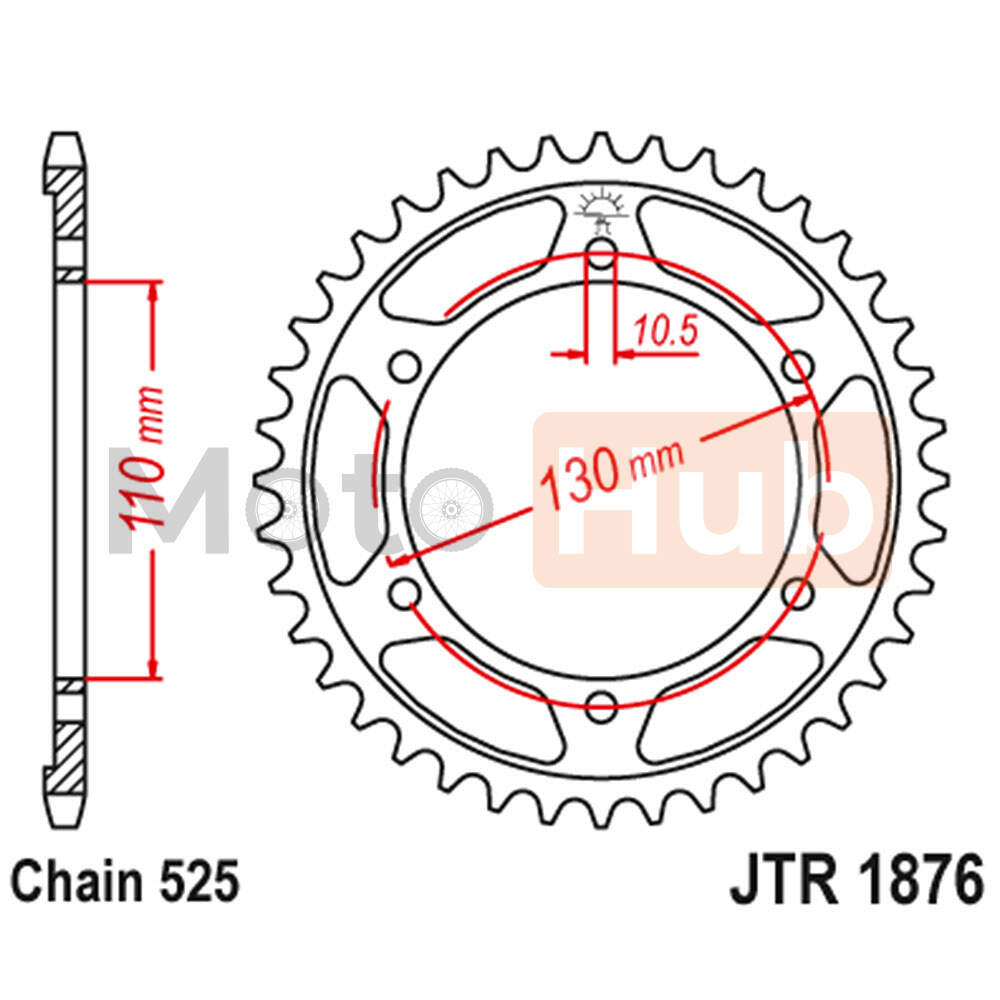 Lancanik zadnji JT  JTR1876-50 (525) 50 zuba