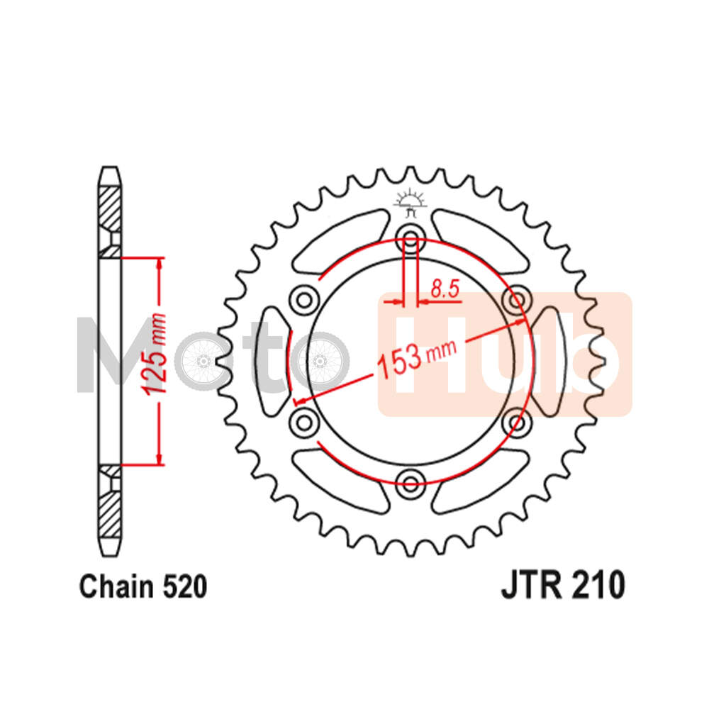 Lancanik zadnji JT JTR210-51SC (520) 51 zub