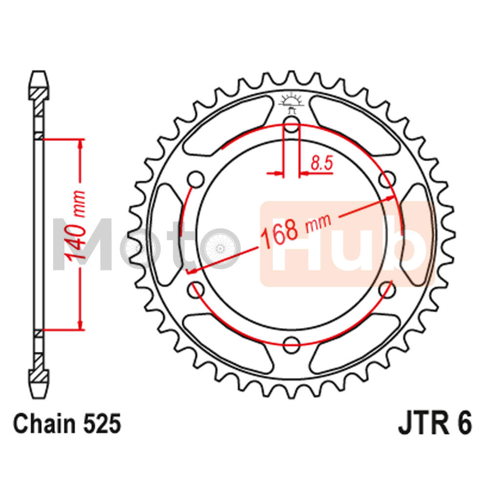 Lancanik zadnji JT  JTR6-41 (525)41 zub