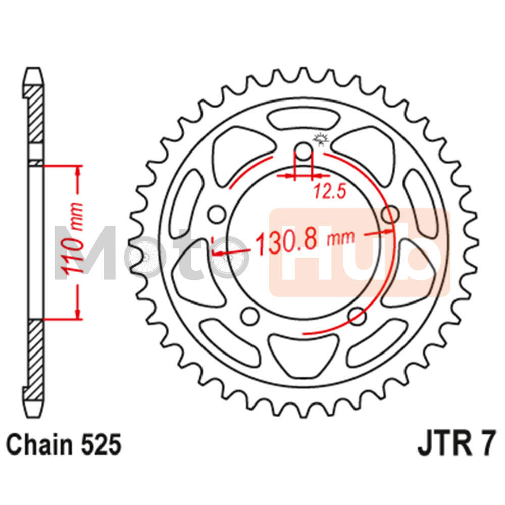 Lancanik zadnji JT  JTR7-45ZBK (525)45 zuba