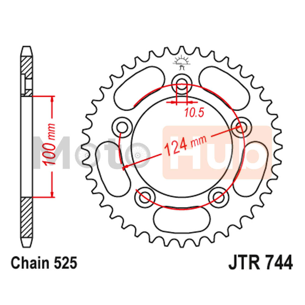 Lancanik zadnji JT JTR744-39 (525)39 zuba