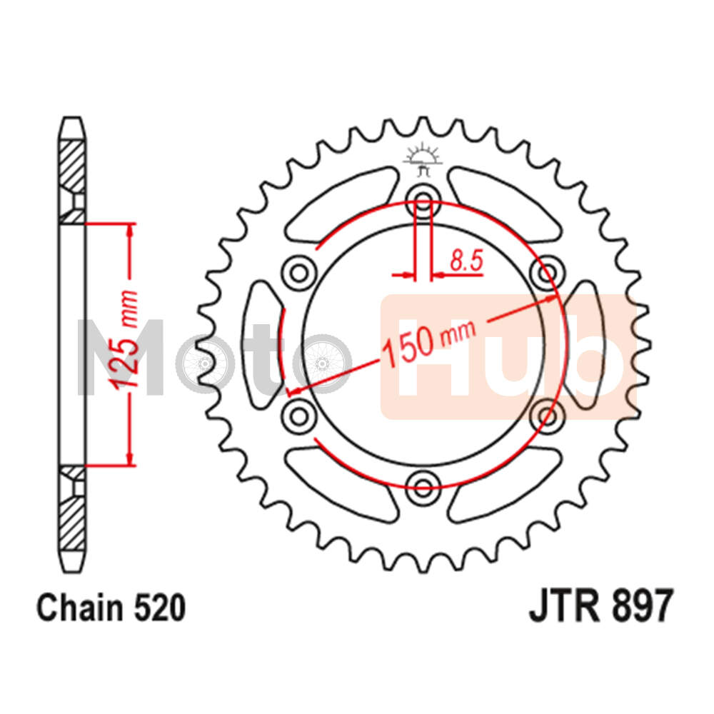 Lancanik zadnji JT  JTR897-51SC (520) 51  zub